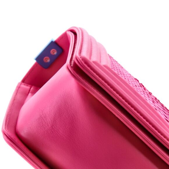 Chanel Boy Flap Bag Python Old Medium Pink - Picture 7 of 8